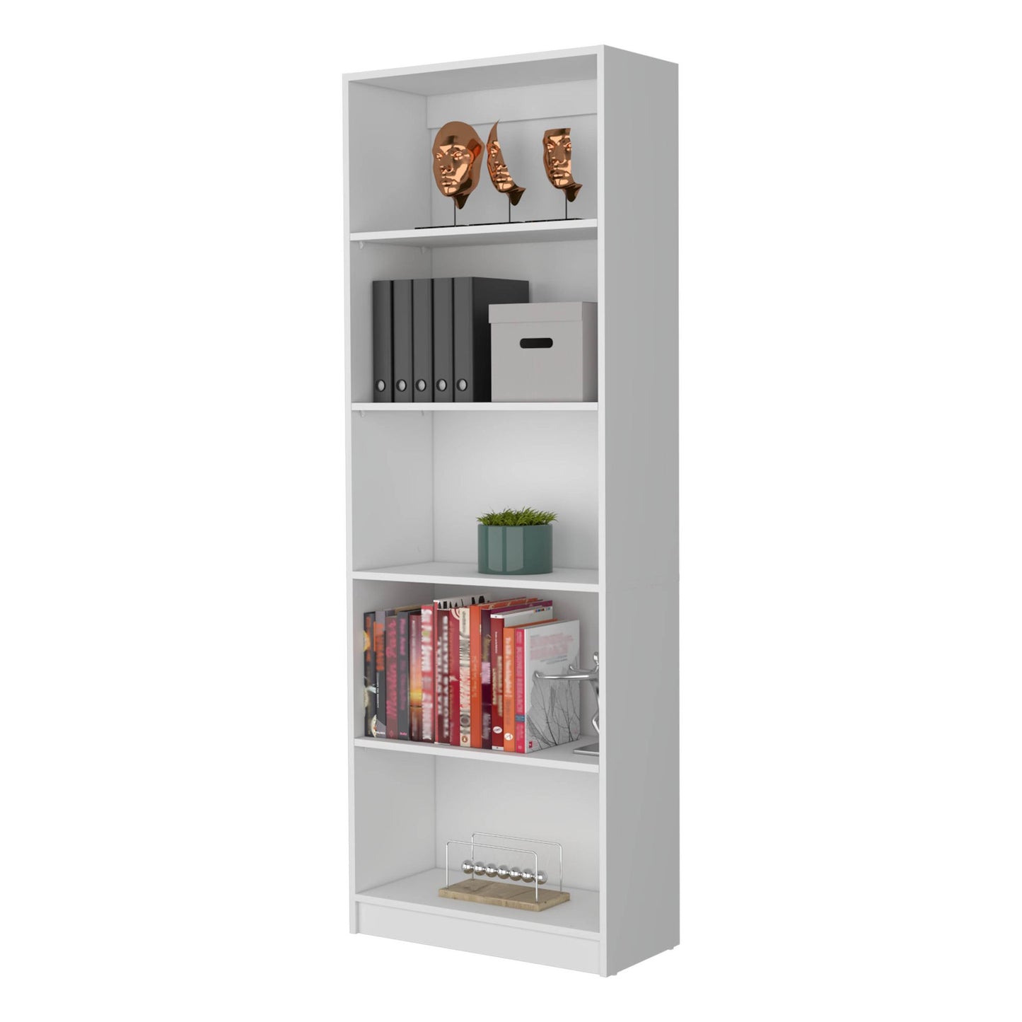 Sutton 4 Shelves Bookcase with Modern Storage Shelves image 4