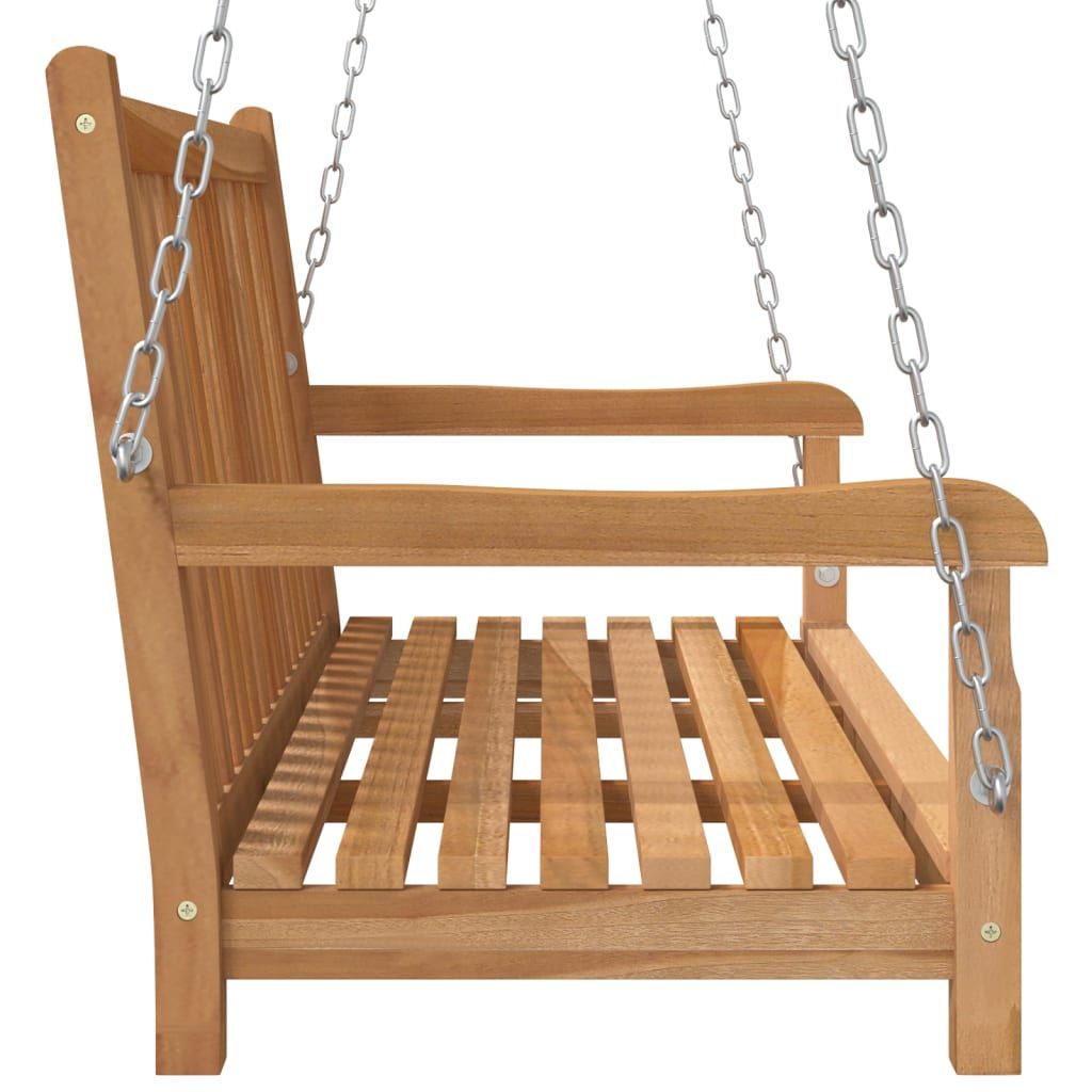 Swing Bench Solid Teak Wood 44.9"x23.6"x25.2 image 5