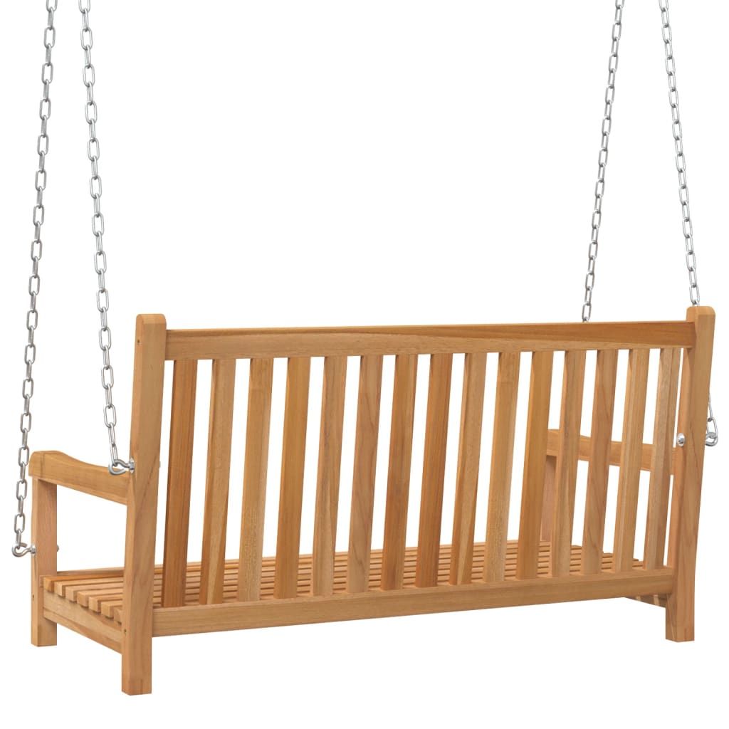 Swing Bench Solid Teak Wood 44.9"x23.6"x25.2 image 4