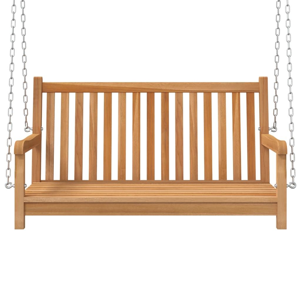 Swing Bench Solid Teak Wood 44.9"x23.6"x25.2 image 3