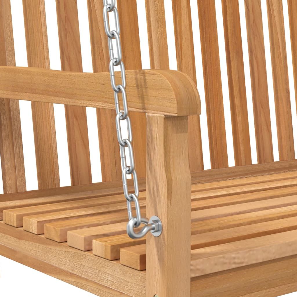 Swing Bench Solid Teak Wood 44.9"x23.6"x25.2 image 6