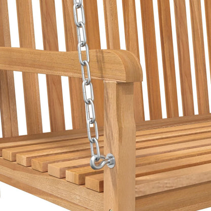 Swing Bench Solid Teak Wood 44.9"x23.6"x25.2 image 6