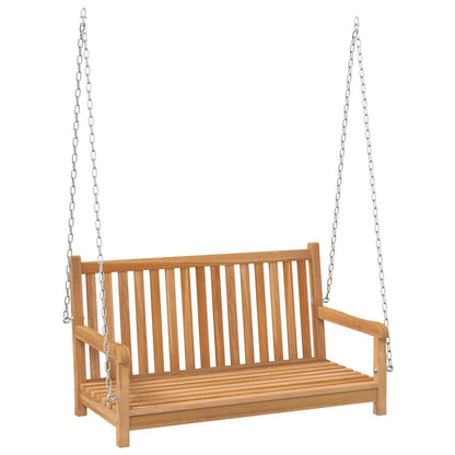 Swing Bench Solid Teak Wood 44.9"x23.6"x25.2 image 2