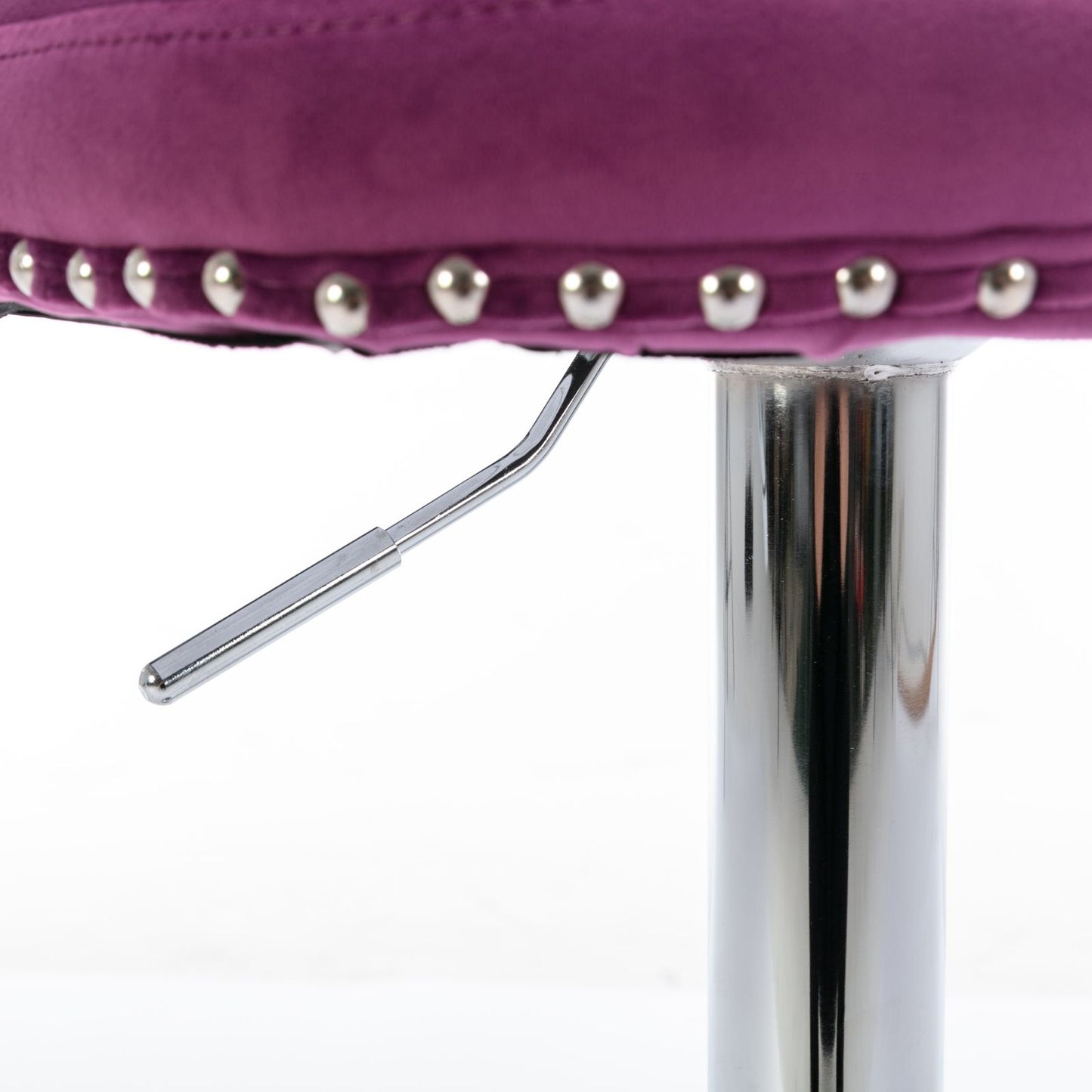 Swivel Velvet Barstools Adjusatble Seat Height from 25-33 Inch, Chrome base Bar Stools with Backs Comfortable Tufted for image 13