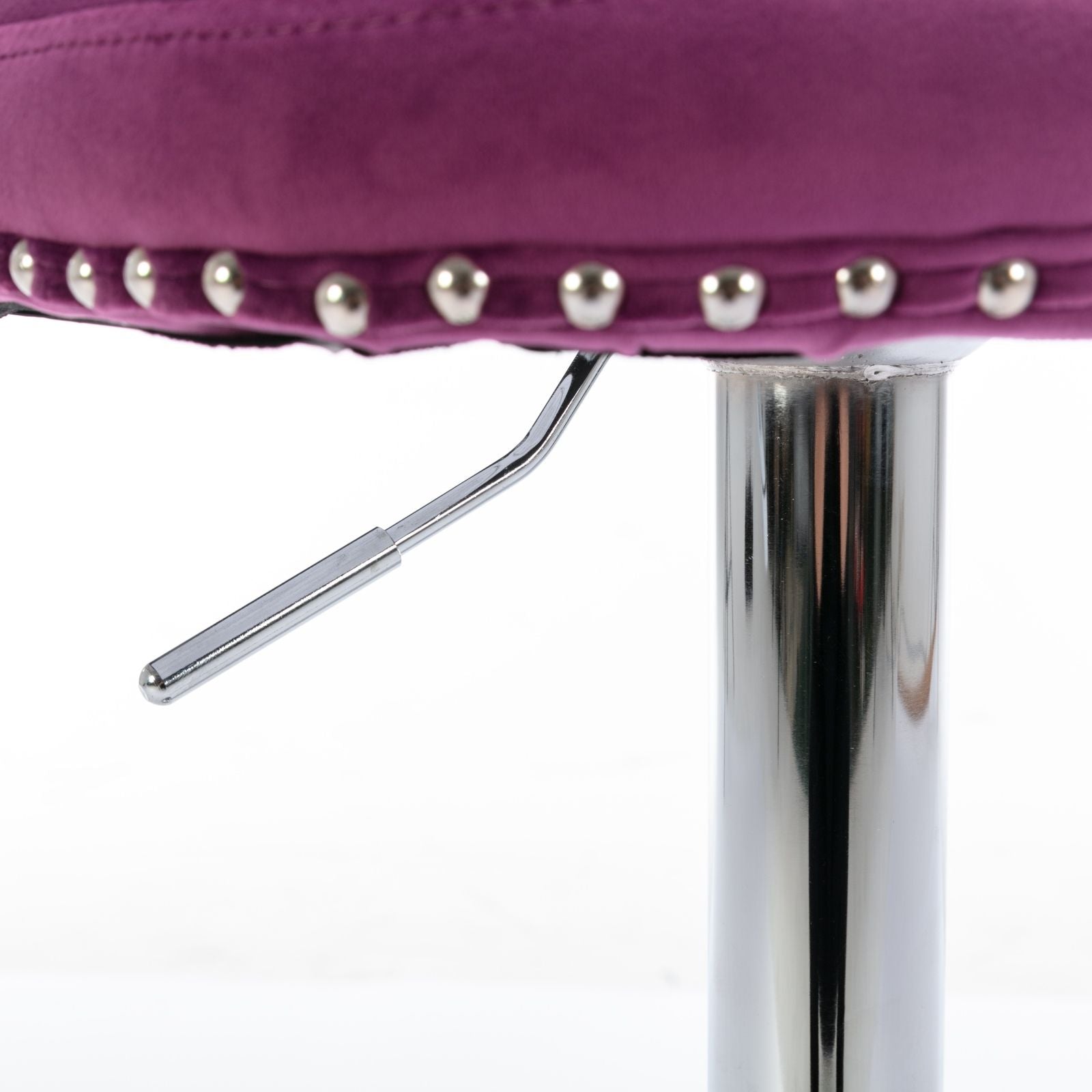 Swivel Velvet Barstools Adjusatble Seat Height from 25-33 Inch, Chrome base Bar Stools with Backs Comfortable Tufted for image 13