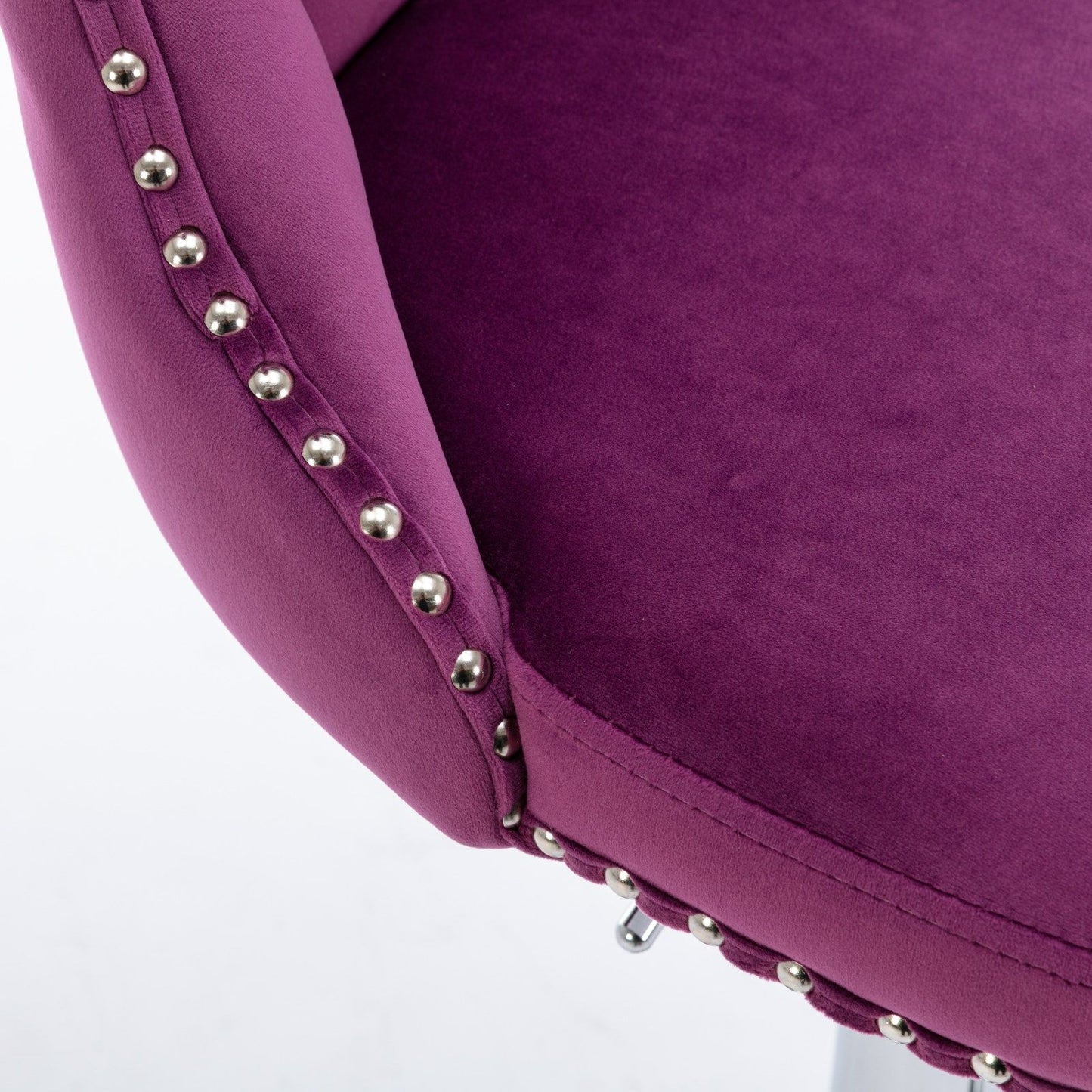 Swivel Velvet Barstools Adjusatble Seat Height from 25-33 Inch, Chrome base Bar Stools with Backs Comfortable Tufted for image 11