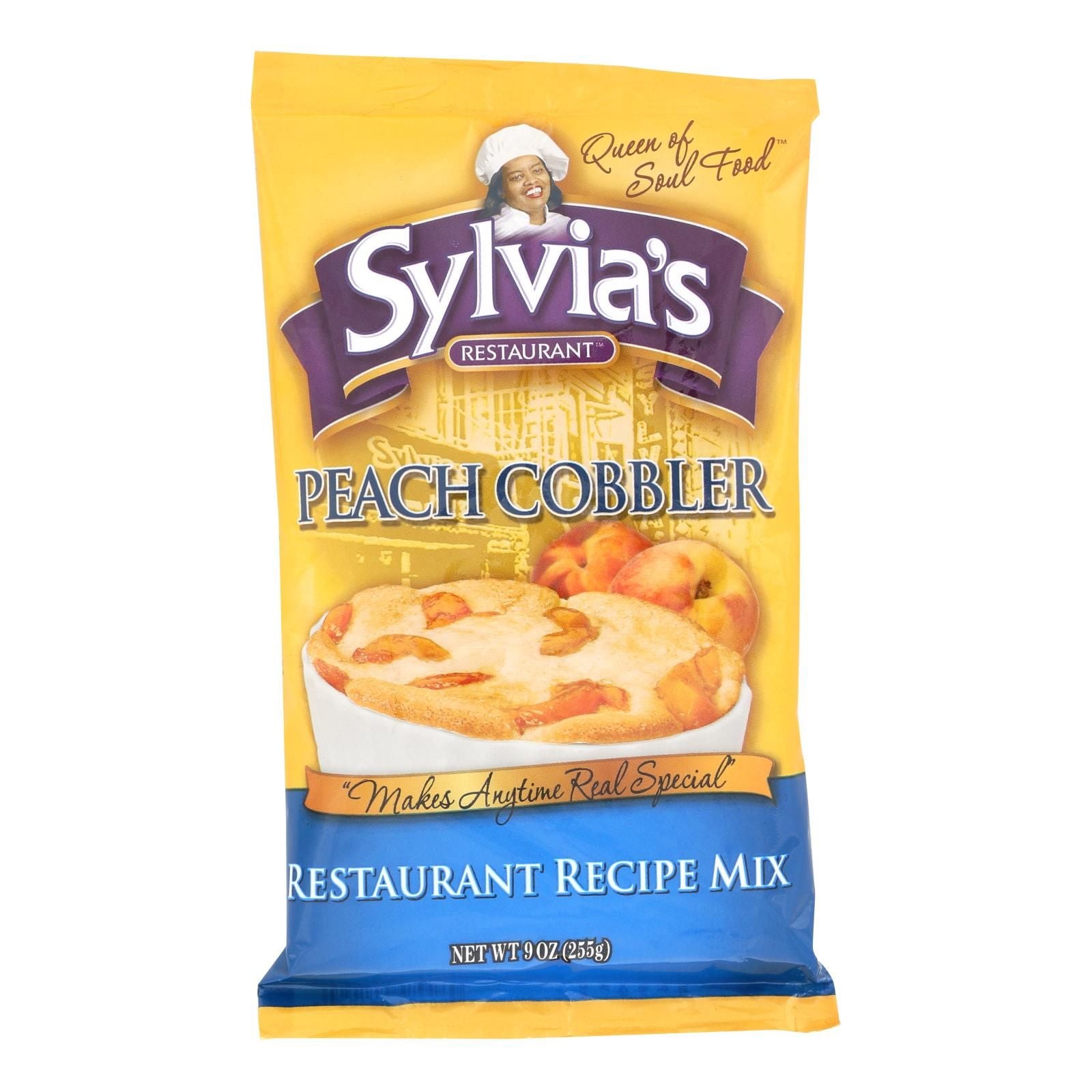 Sylvia's Peach Cobbler Mix - Case Of 9 - 9 Oz. image 1