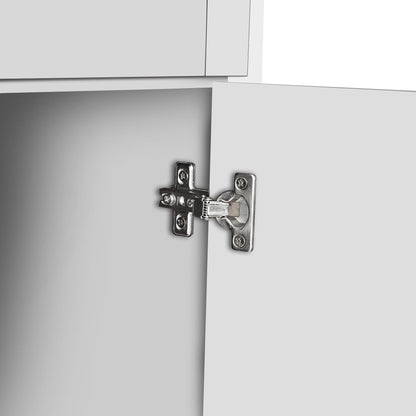 Tall Storage Cabinet with 8 Doors and 4 Shelves, Wall Storage Cabinet for Living Room, Kitchen, Office, Bedroom, Bathroo image 12