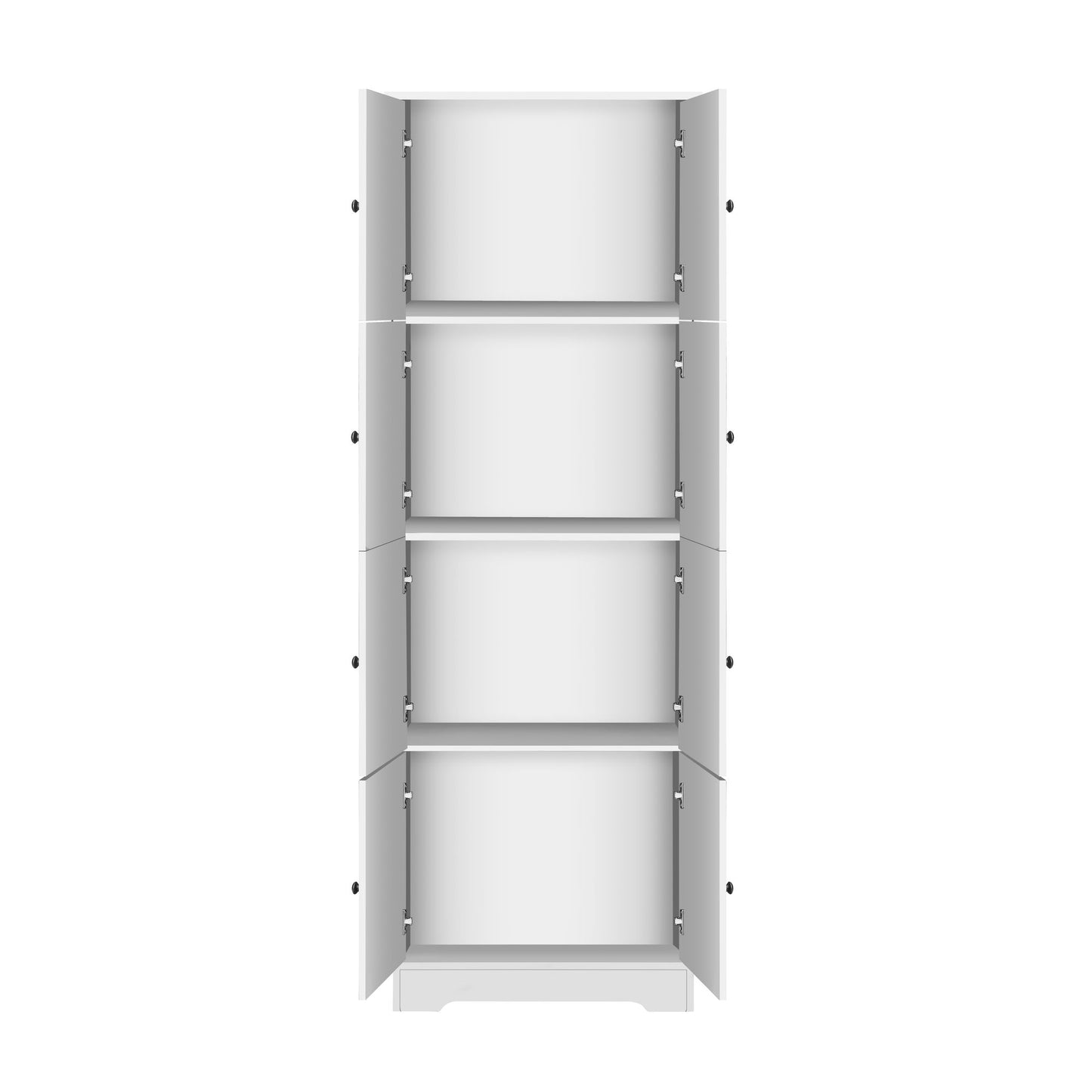 Tall Storage Cabinet with 8 Doors and 4 Shelves, Wall Storage Cabinet for Living Room, Kitchen, Office, Bedroom, Bathroo image 7
