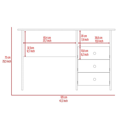 Tampa Computer Desk with 2-Drawers image 3
