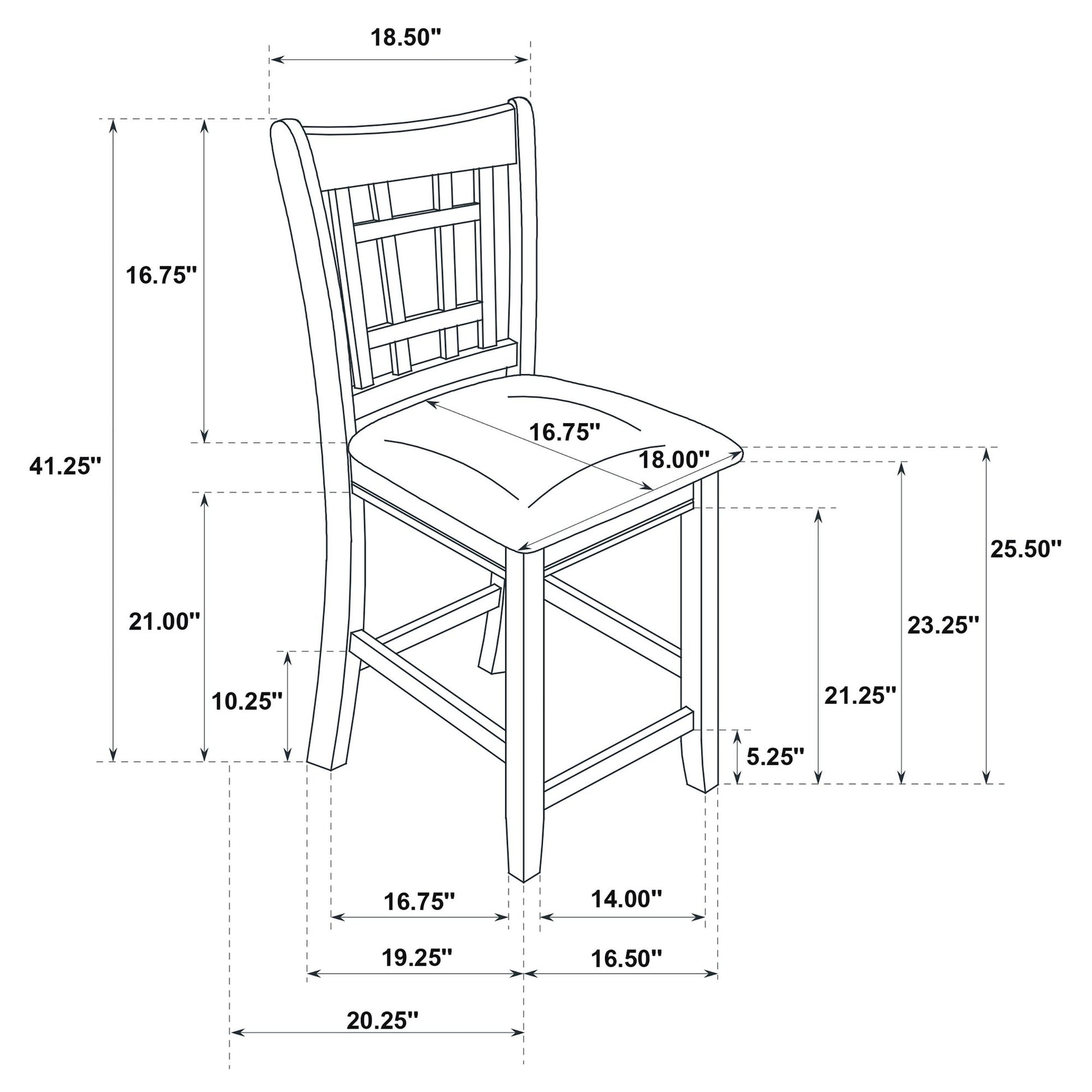 Tan and Espresso Lattice Back Counter Height Stools (Set of 2) image 13