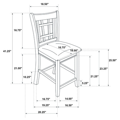 Tan and Espresso Lattice Back Counter Height Stools (Set of 2) image 13