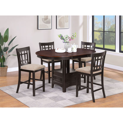 Tan and Espresso Lattice Back Counter Height Stools (Set of 2) image 14