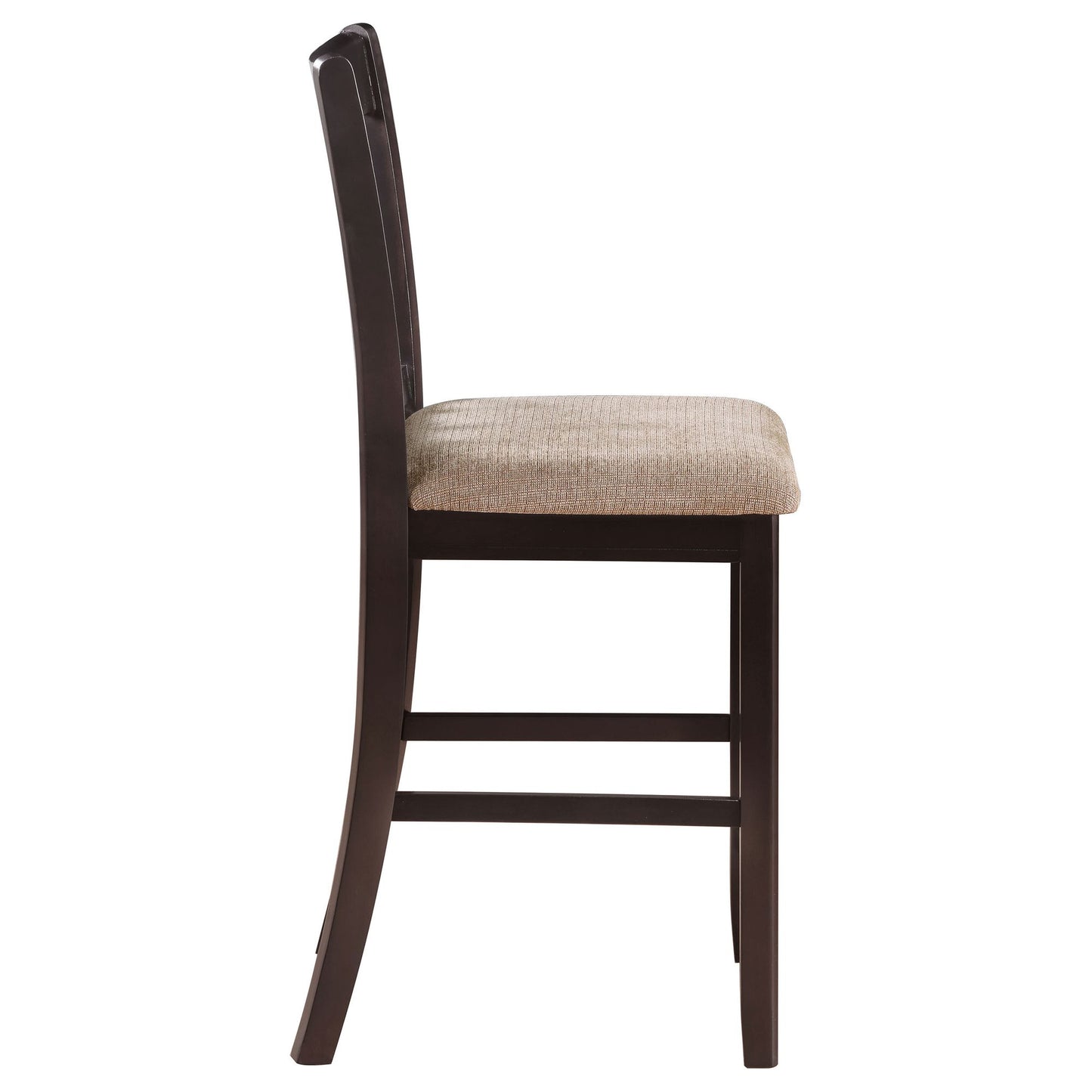Tan and Espresso Lattice Back Counter Height Stools (Set of 2) image 6