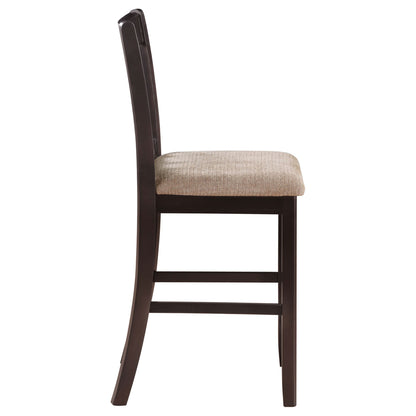 Tan and Espresso Lattice Back Counter Height Stools (Set of 2) image 6