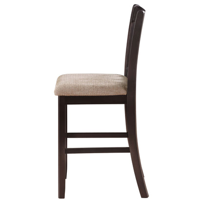 Tan and Espresso Lattice Back Counter Height Stools (Set of 2) image 7