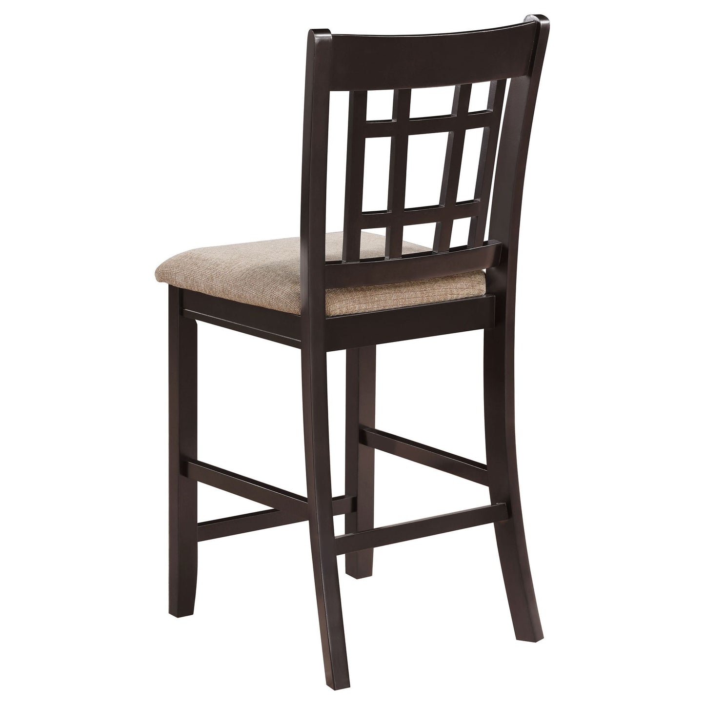 Tan and Espresso Lattice Back Counter Height Stools (Set of 2) image 9