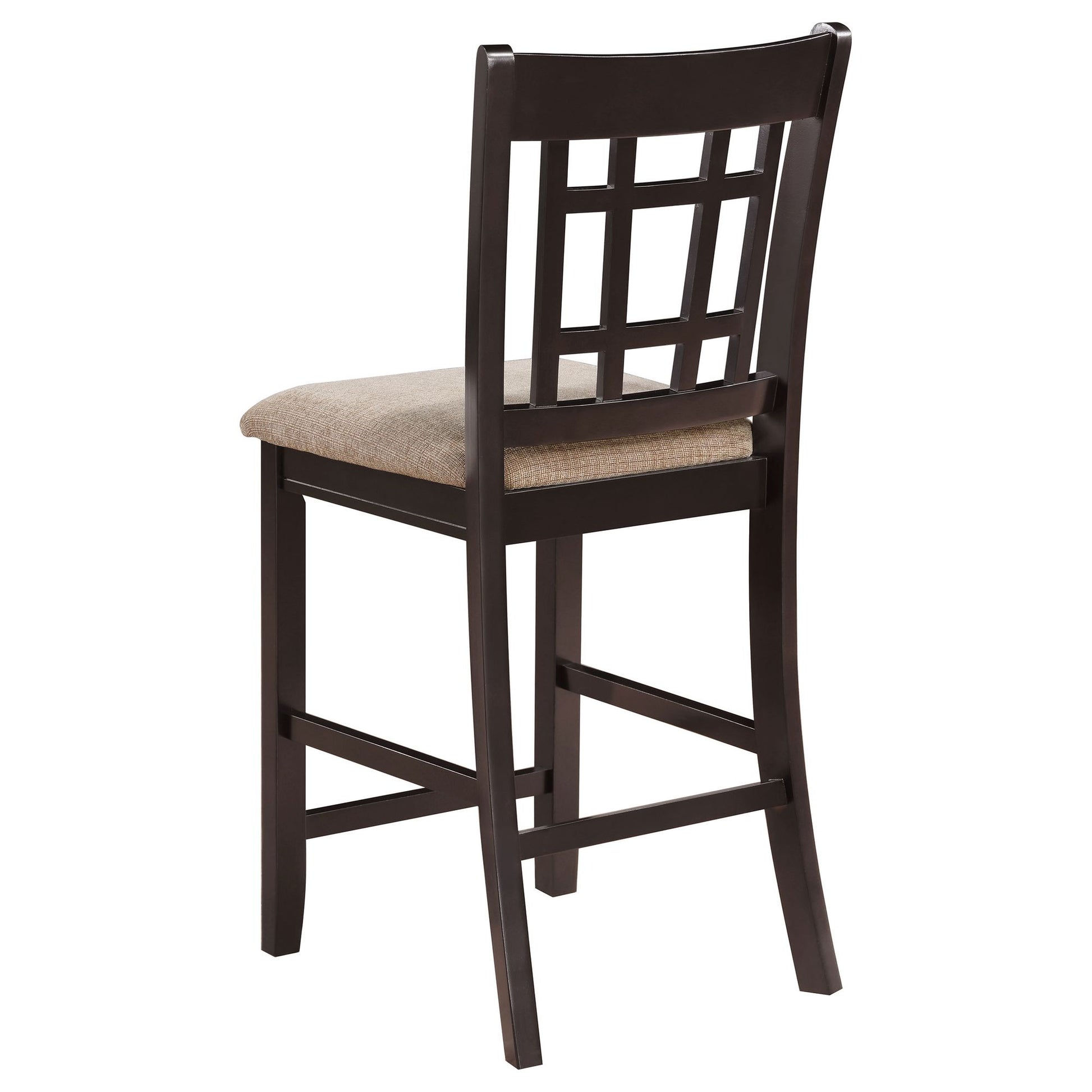 Tan and Espresso Lattice Back Counter Height Stools (Set of 2) image 9