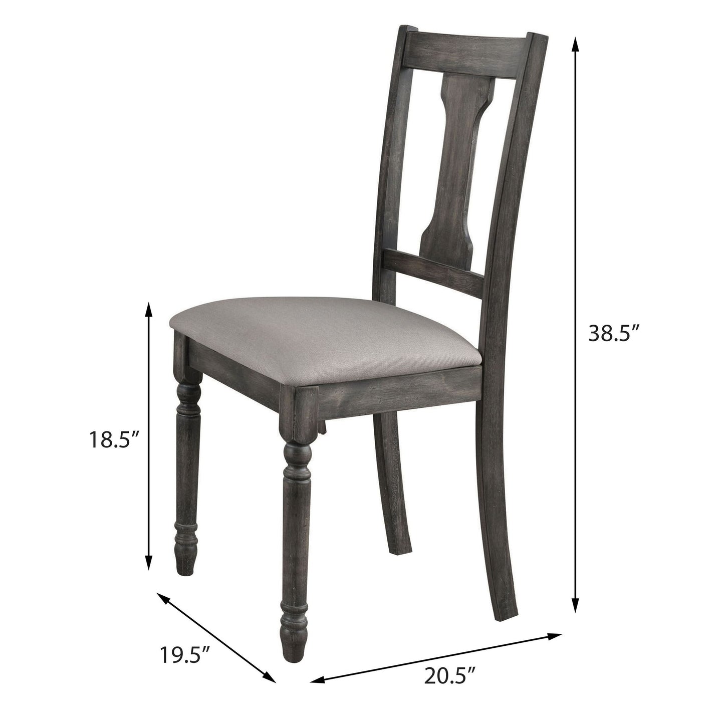 Tan and Weathered Grey Open Back Side Chairs (Set of 2) image 5