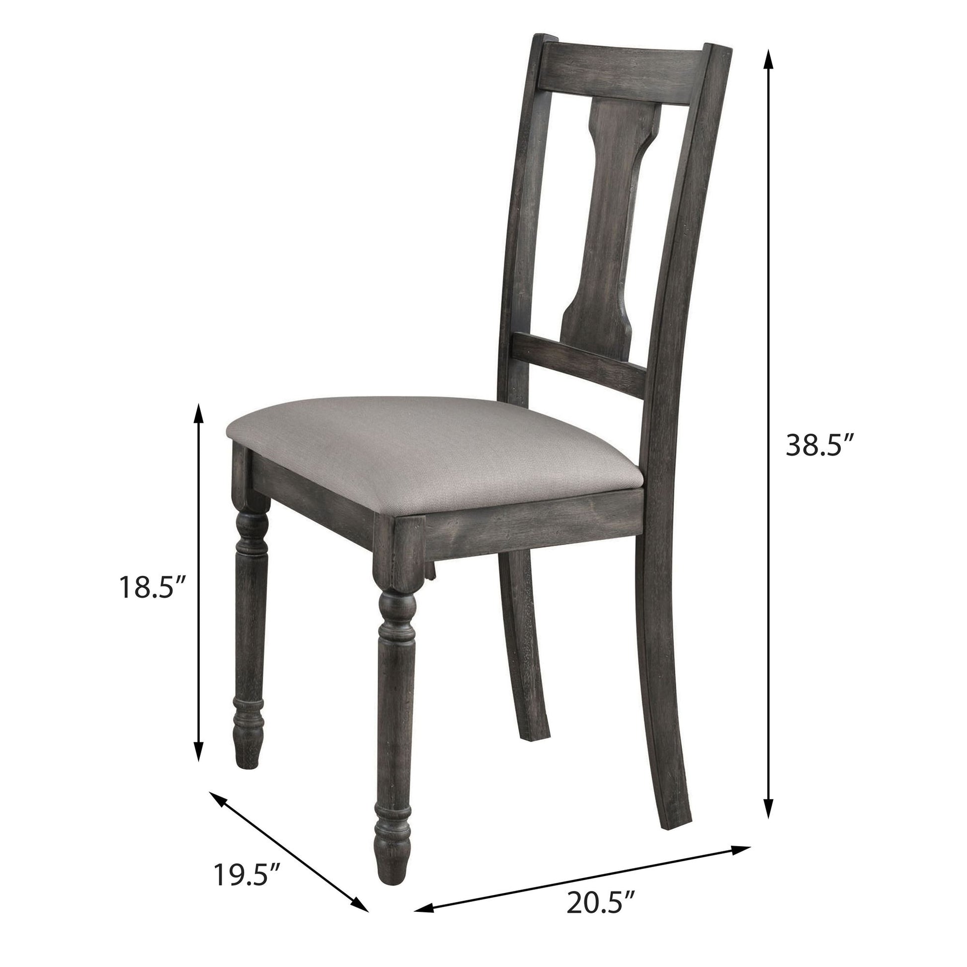 Tan and Weathered Grey Open Back Side Chairs (Set of 2) image 5