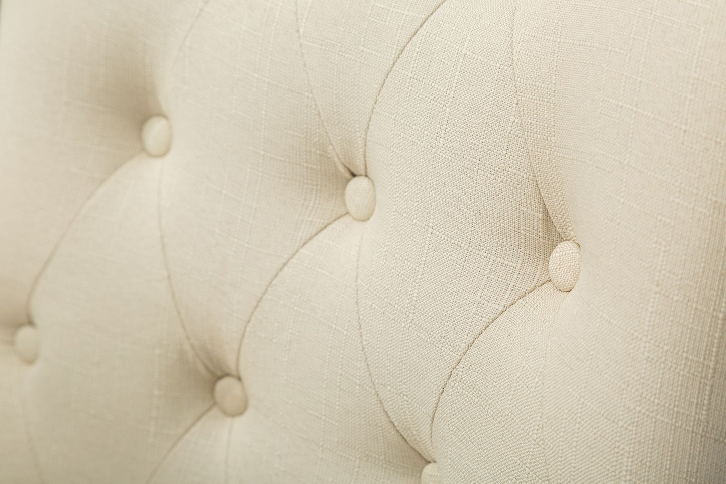 Tan Button Tufted Solid Wood Wingback Hostess Chairs with Nail Heads Set of 2 image 6