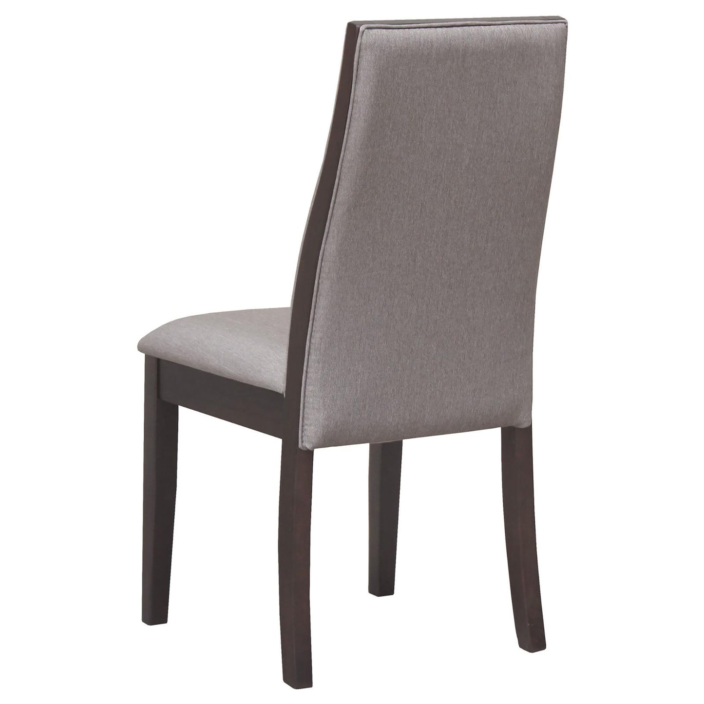 Taupe and Espresso Upholstered Dining Chair (Set of 2) image 5