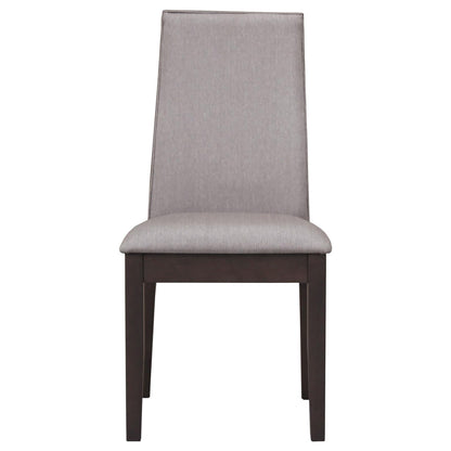 Taupe and Espresso Upholstered Dining Chair (Set of 2) image 3