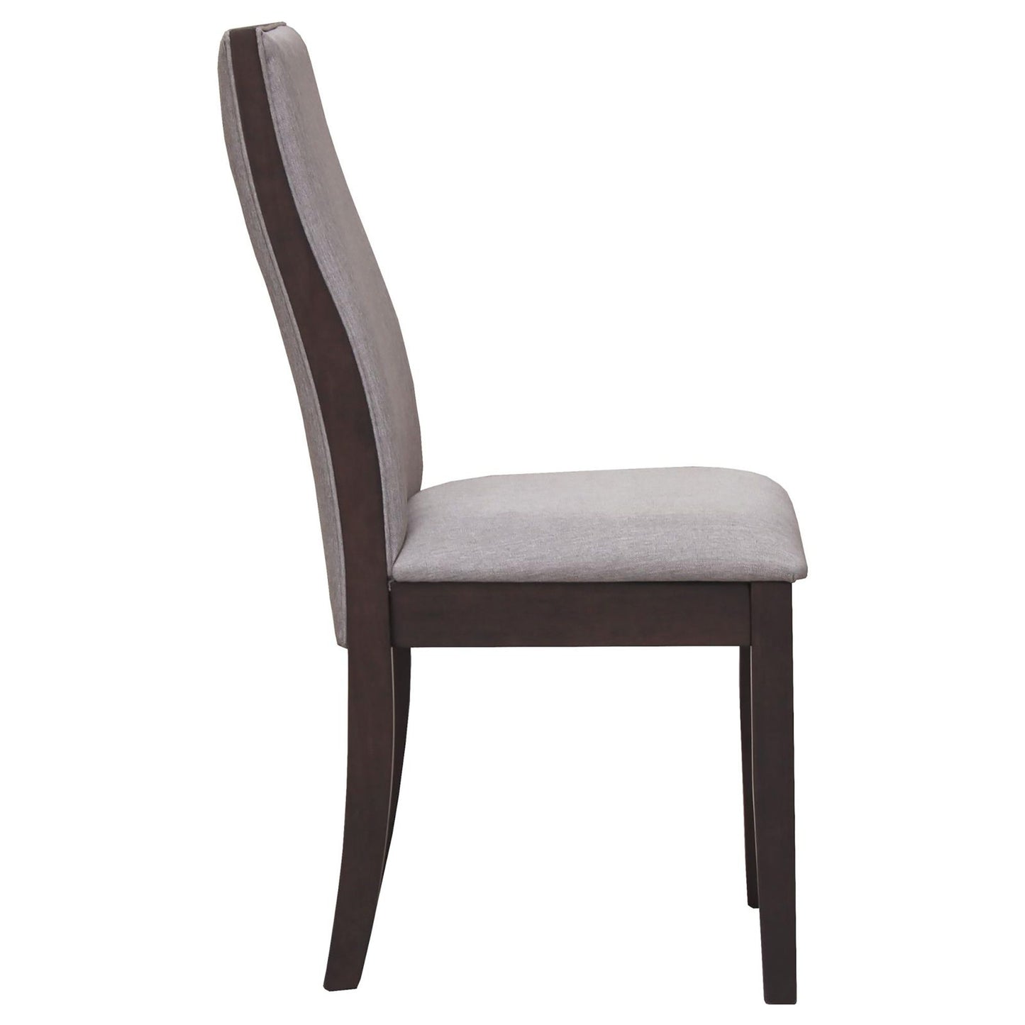 Taupe and Espresso Upholstered Dining Chair (Set of 2) image 4