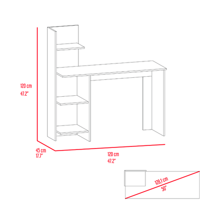 Tecoa Writing Desk, Four Shelves image 4