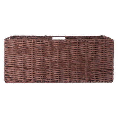 Tessa 3-Pc Woven Rope Basket Set; Foldable; Walnut image 11