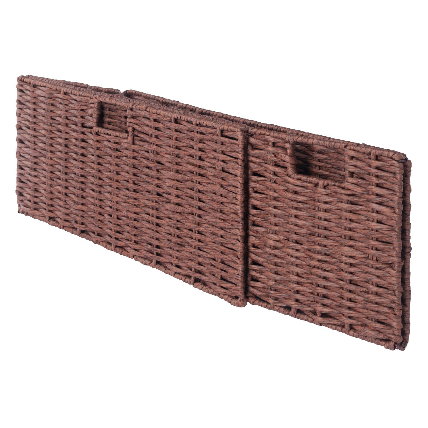 Tessa 3-Pc Woven Rope Basket Set; Foldable; Walnut image 7