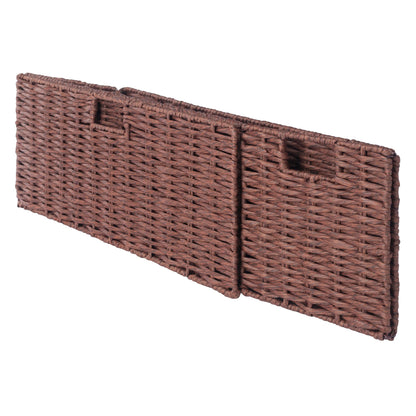 Tessa 3-Pc Woven Rope Basket Set; Foldable; Walnut image 7
