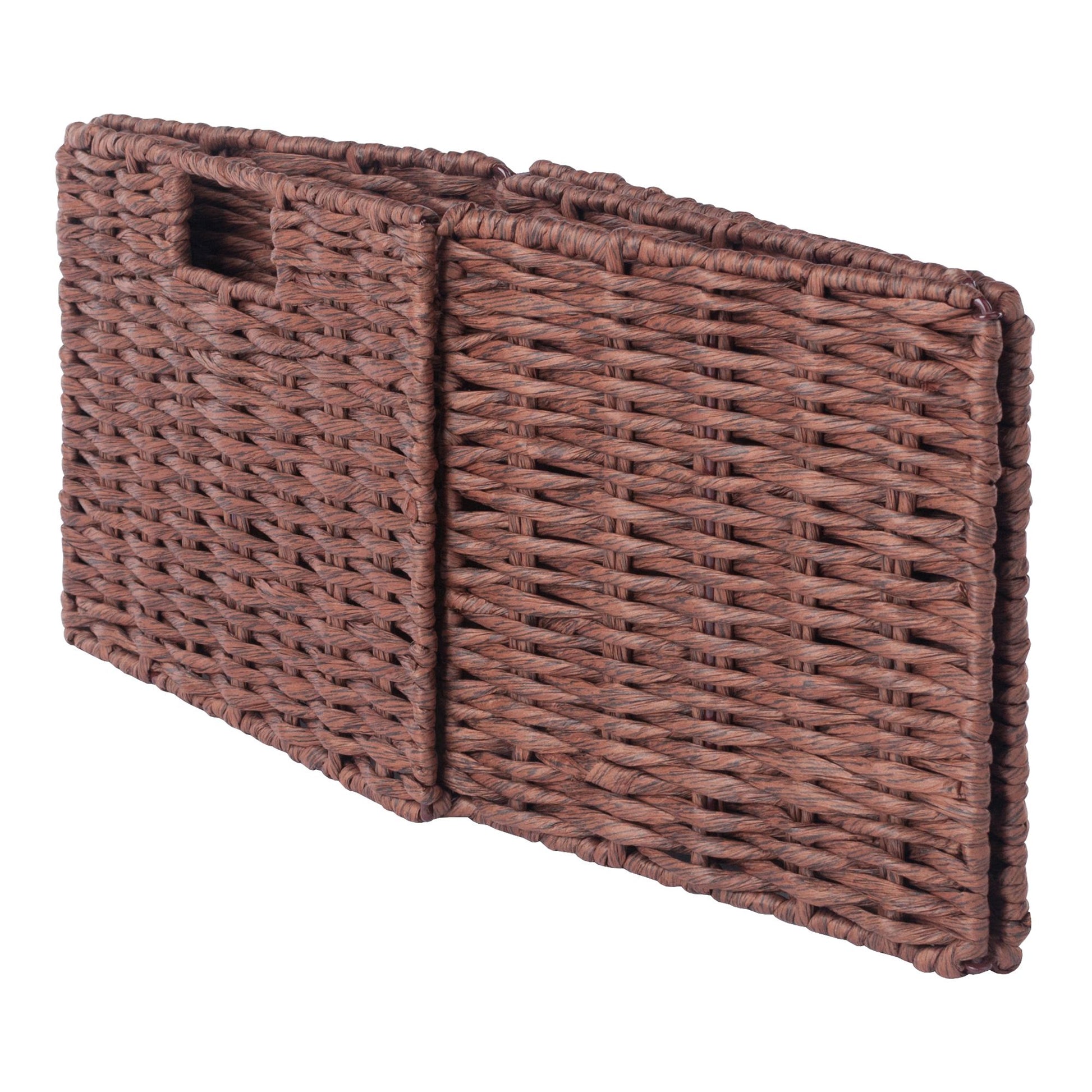 Tessa 3-Pc Woven Rope Basket Set; Foldable; Walnut image 8