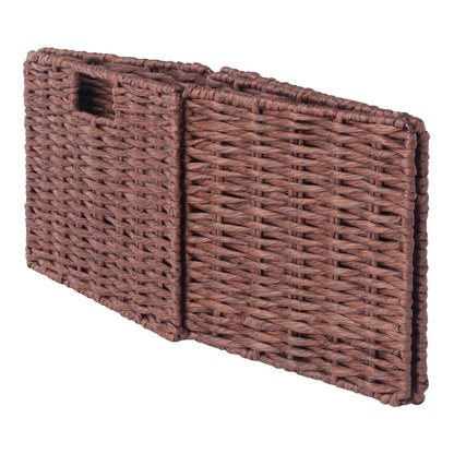 Tessa 3-Pc Woven Rope Basket Set; Foldable; Walnut image 8