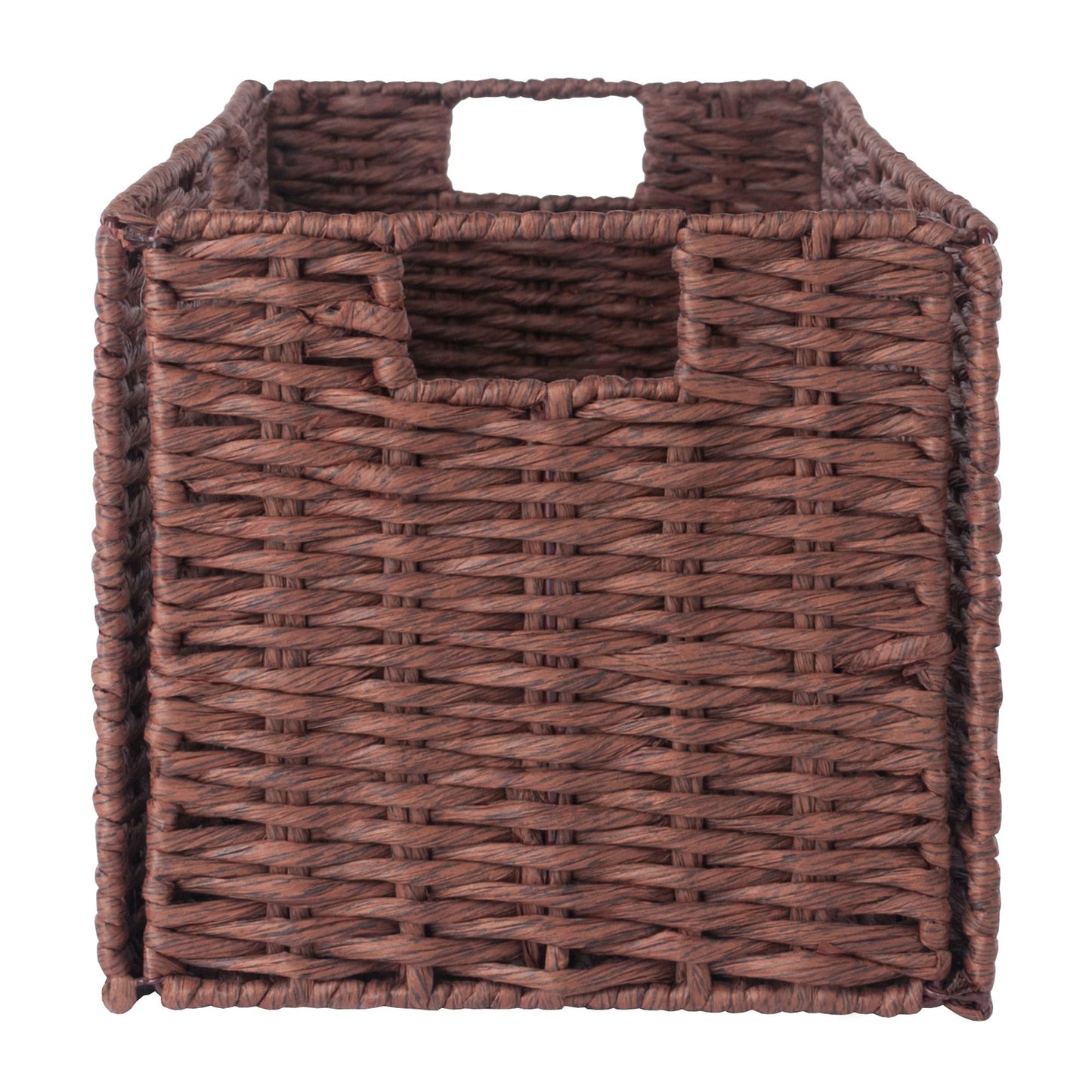 Tessa 3-Pc Woven Rope Basket Set; Foldable; Walnut image 6