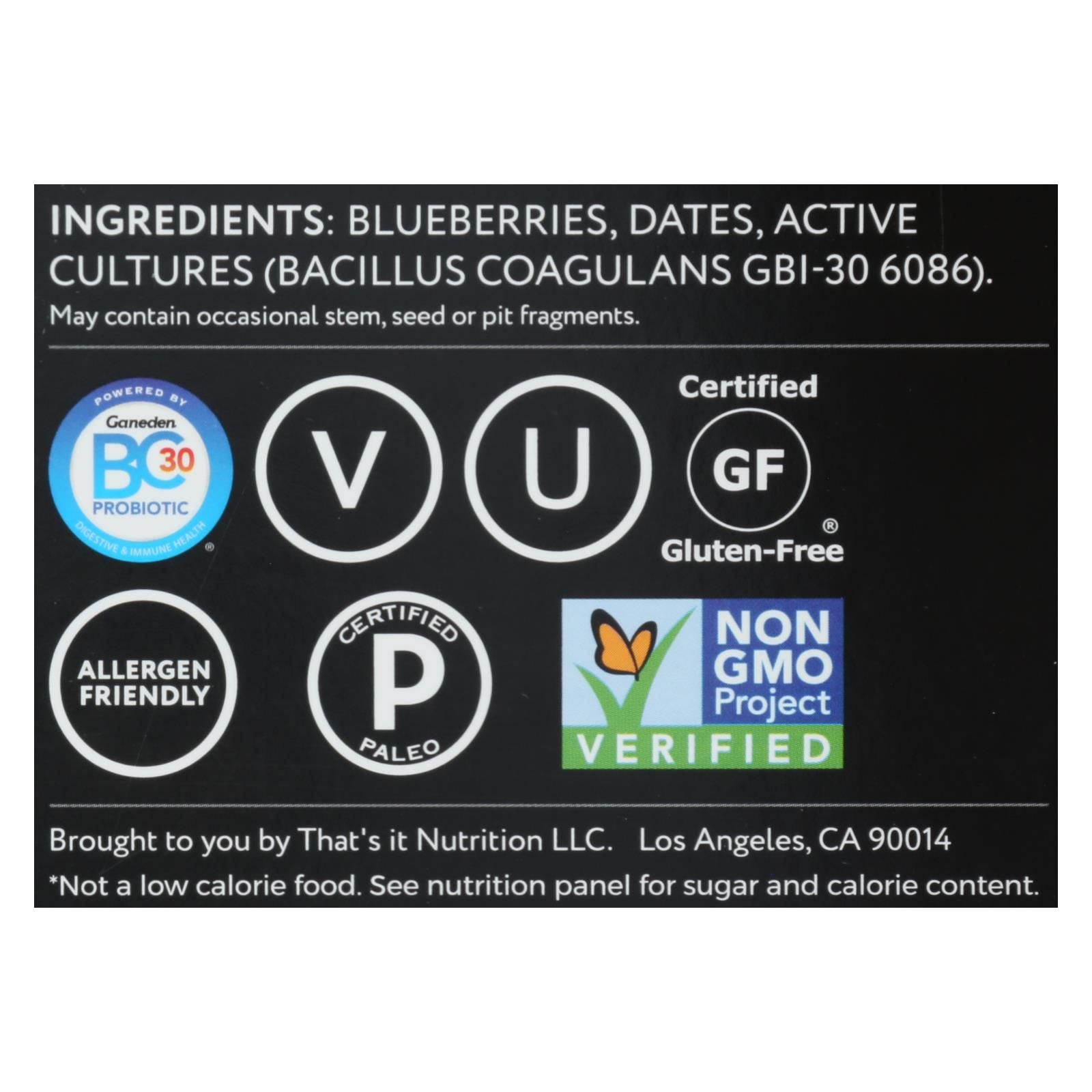 That's It - Probiotic Fruit Bar Blueberry - Case Of 12 - 1.2 Oz image 2