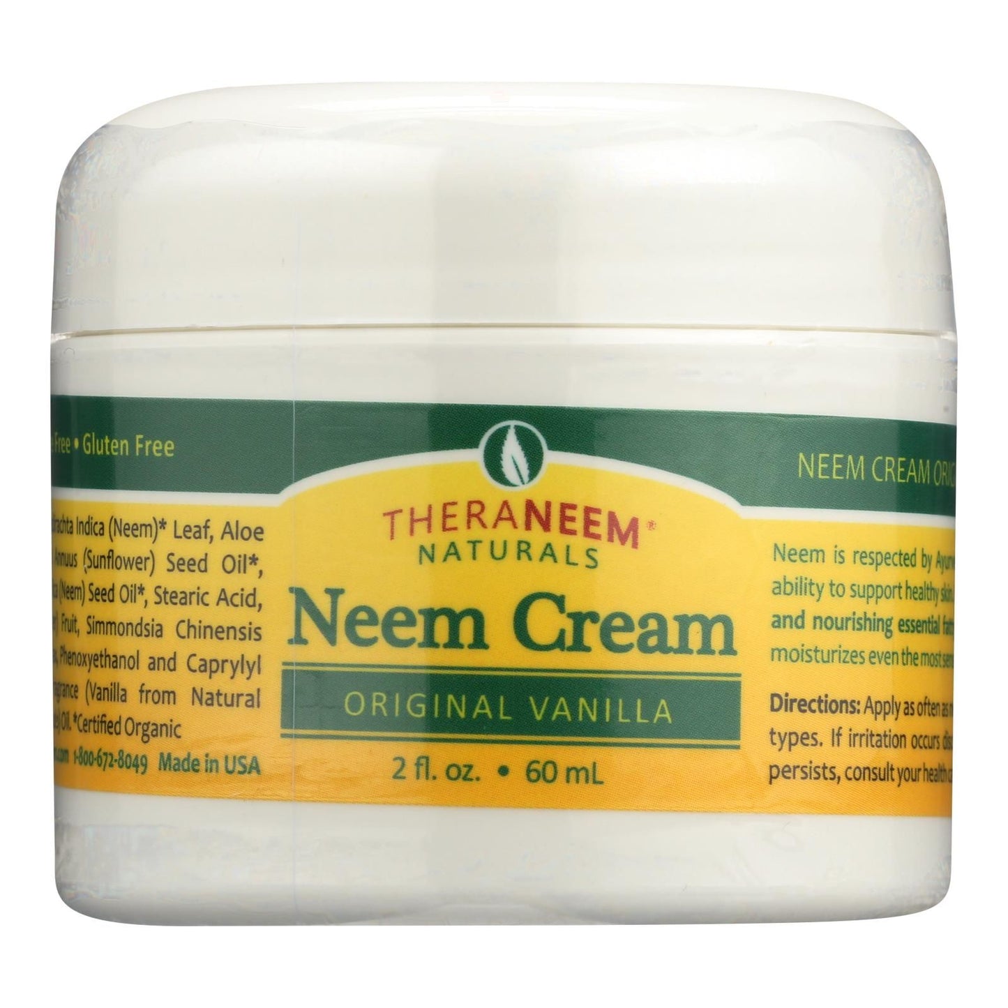 Theraneem Naturals Original Vanilla Neem Cream - 1 Each - 2 Fz image 2