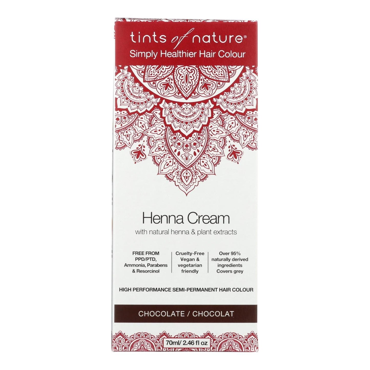 Tints Of Nature - Henna Cream Chocolate - 2.46 Fz image 1