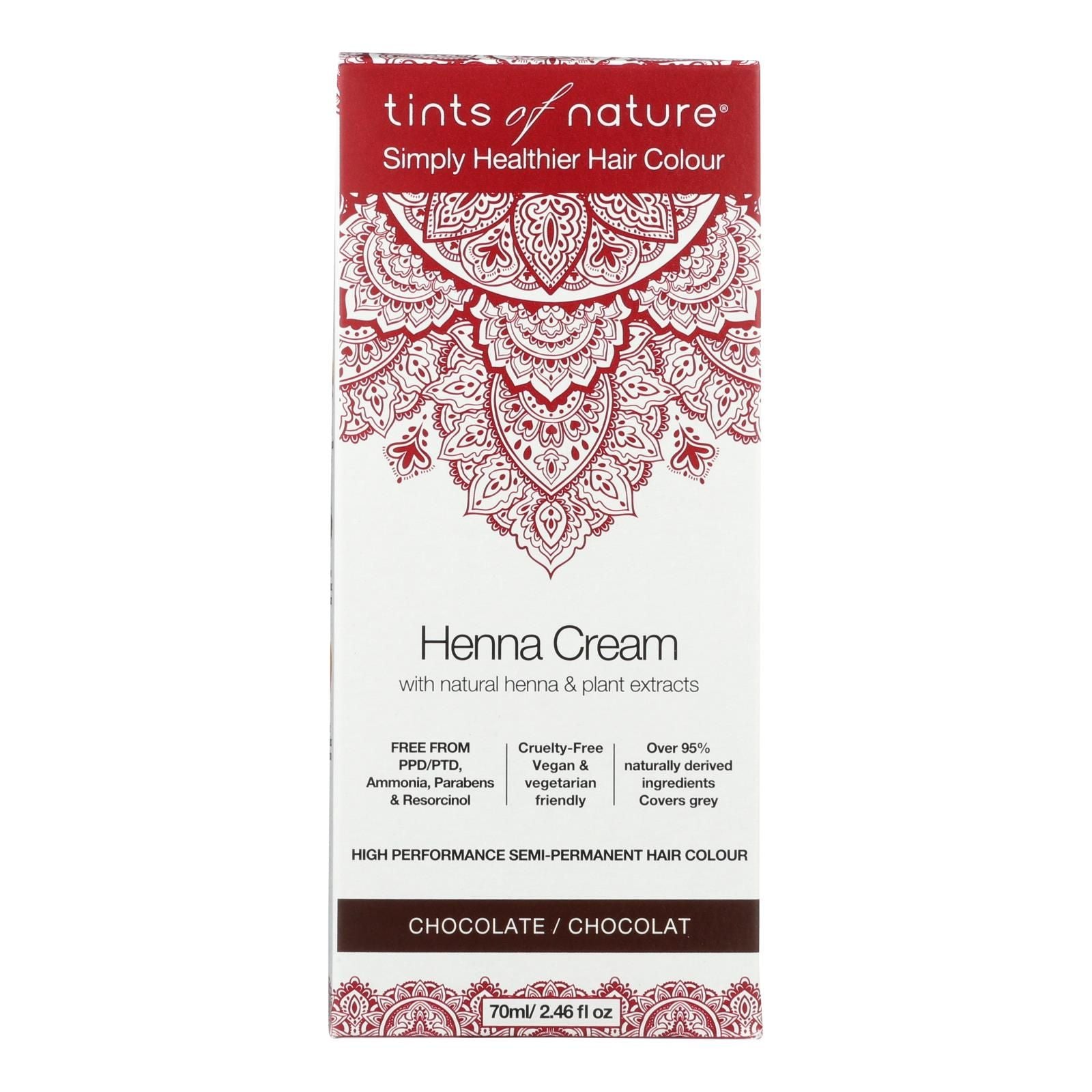 Tints Of Nature - Henna Cream Chocolate - 2.46 Fz image 1