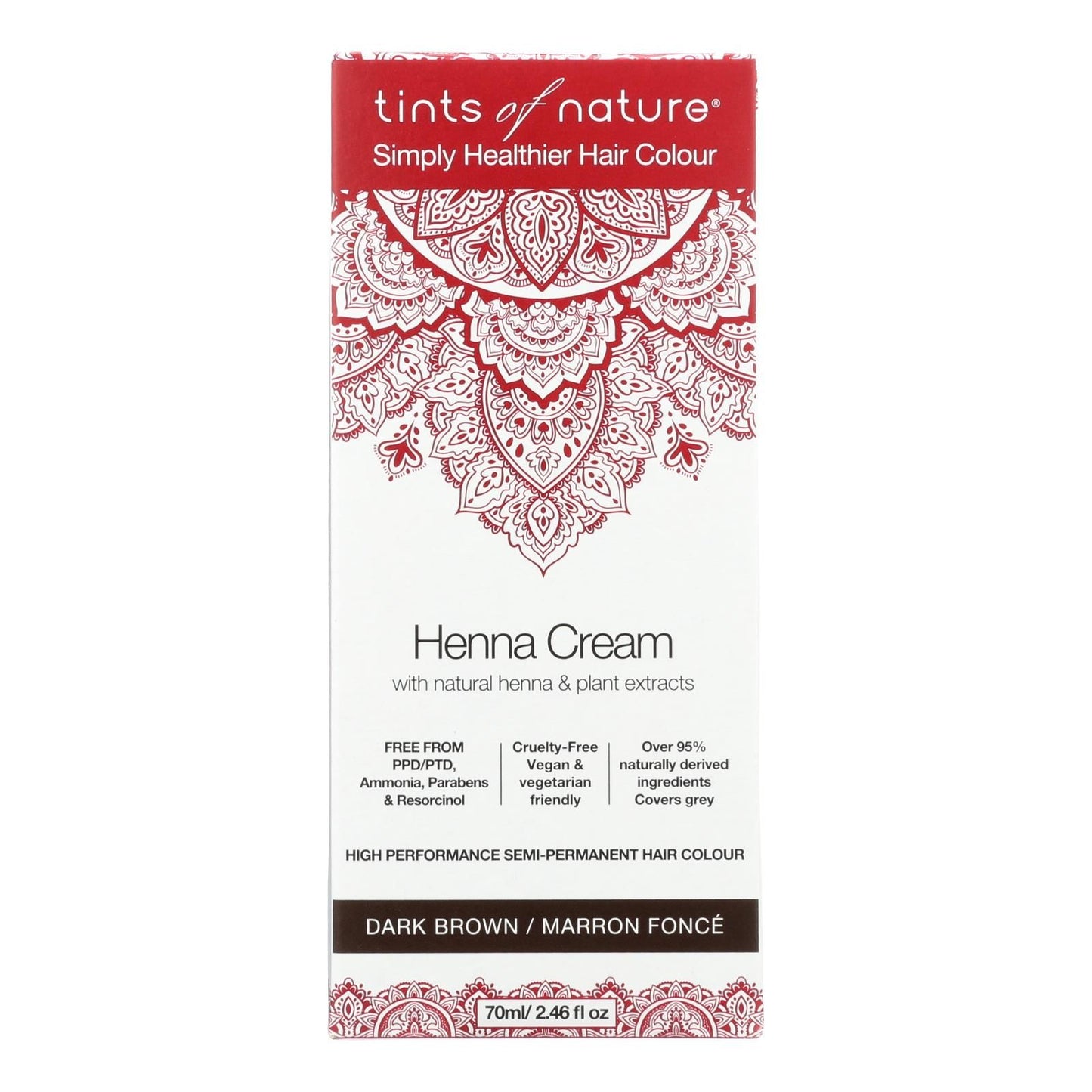 Tints Of Nature - Henna Cream Dark Brown - 2.46 Fz image 2
