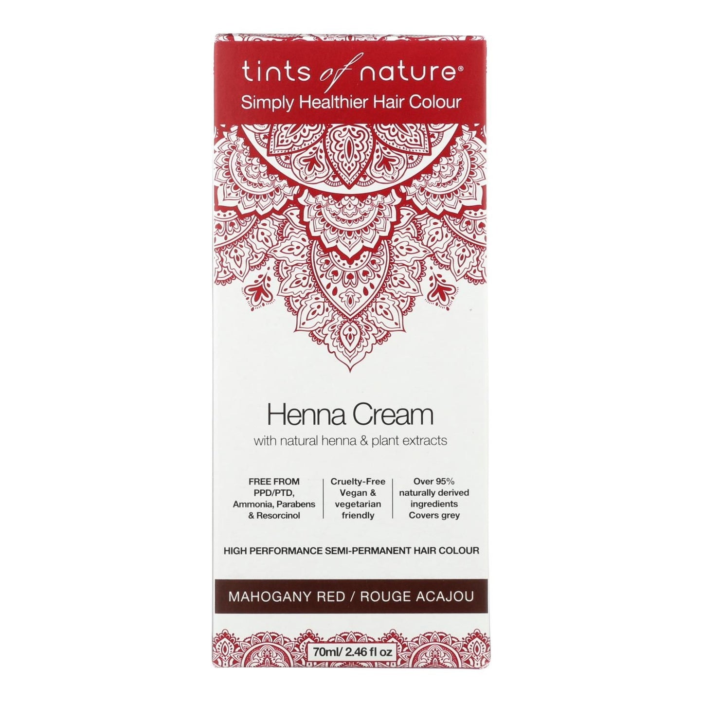 Tints Of Nature - Henna Cream Mahogany Red - 2.46 Fz image 2