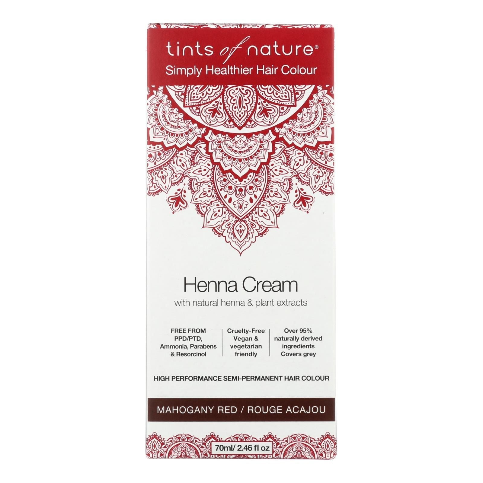 Tints Of Nature - Henna Cream Mahogany Red - 2.46 Fz image 2