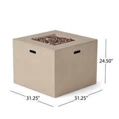AIDAN 31" SQUARE FIRE PIT - 40,000 BTU