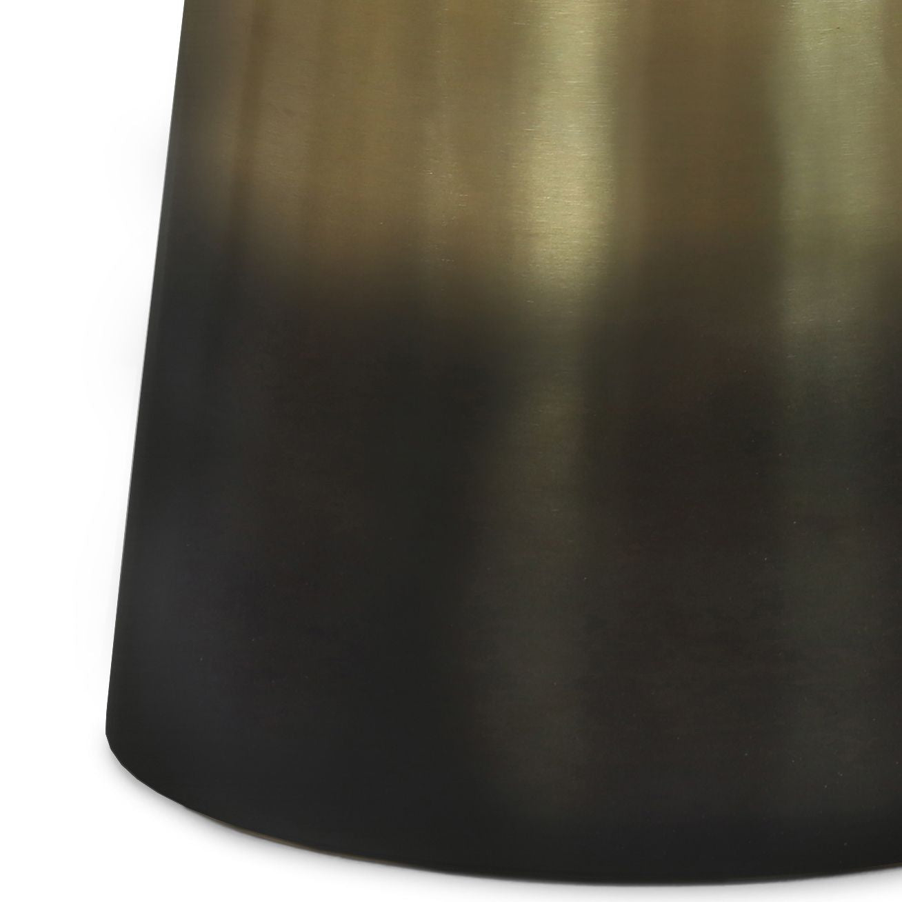 Toby 17 inch Wide Modern Industrial Metal Accent Table in Black/Gold Ombre Iron, Assembled image 3