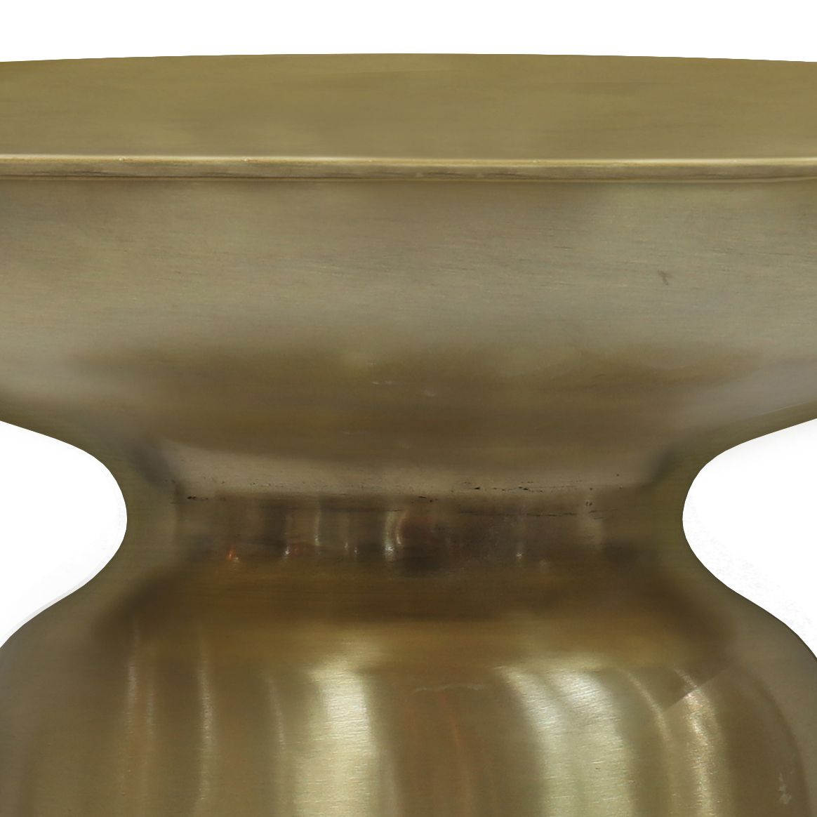 Toby 17 inch Wide Modern Industrial Metal Accent Table in Black/Gold Ombre Iron, Assembled image 2