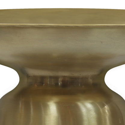 Toby 17 inch Wide Modern Industrial Metal Accent Table in Black/Gold Ombre Iron, Assembled image 2