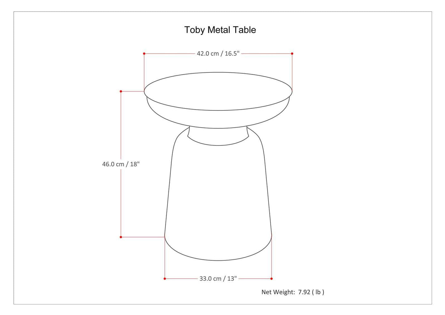 Toby 17 inch Wide Modern Industrial Metal Accent Table in Black/Gold Ombre Iron, Assembled image 5