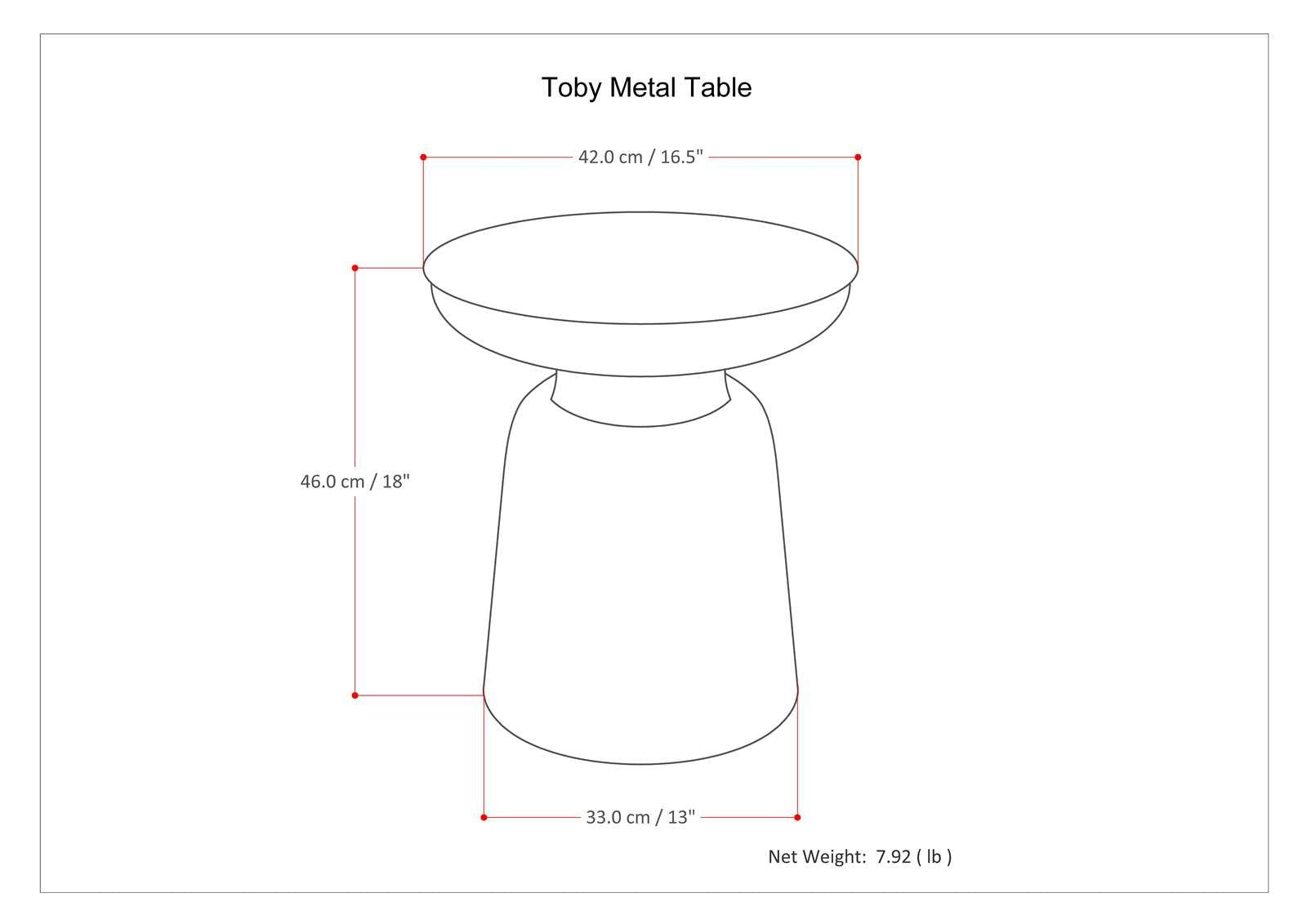 Toby 17 inch Wide Modern Industrial Metal Accent Table in Black/Gold Ombre Iron, Assembled image 5
