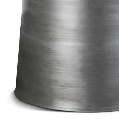 Toby 17 inch Wide Modern Industrial Metal Accent Table in Silver Iron, Assembled image 3