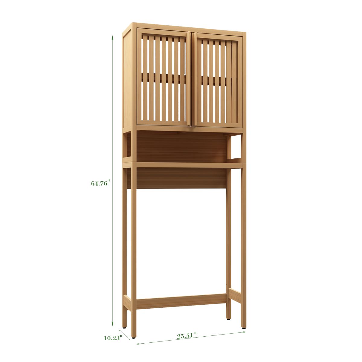 Toilet storage rack, independent bathroom, laundry room, space saving, natural color image 8
